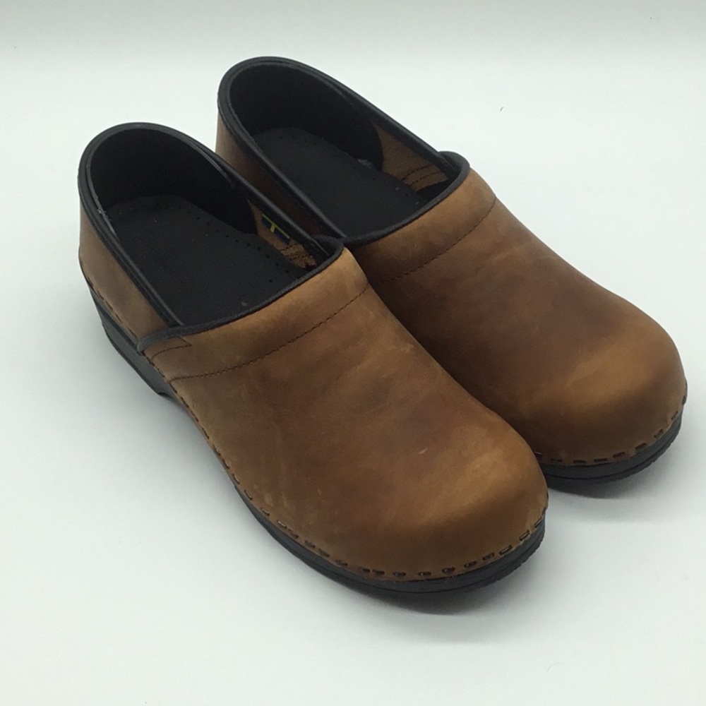 Bjork Leah Crazy Horse Leather Clog.